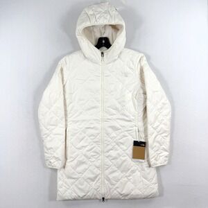 The North Face Shady Glade Parka Shearling Size L Womens White Dune NEW